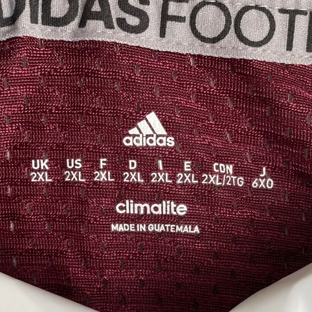 Adidas Techfit Hyped Football Jersey Maroon/White Size 2XL AZ9274 Press Coverage